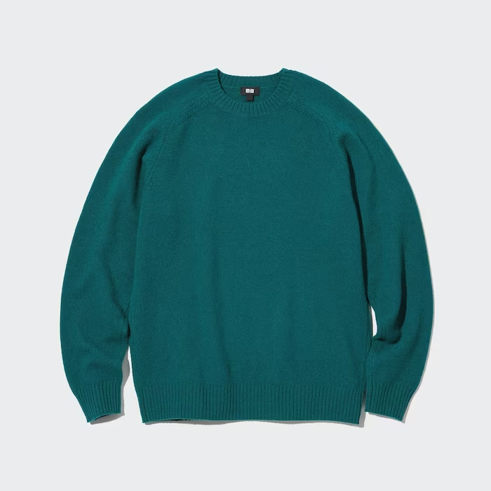 プレミアムラムクルーネックセーター